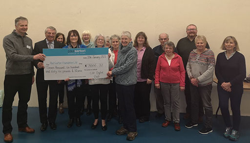 Côr Dyfed Choir presented The Paul Sartori Foundation with a cheque for £7,666.32